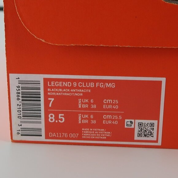 Nike Legends 9 Club FG/MG Soccer Cleats Size Men\'s 7/Women\'s 8.5 main image 6